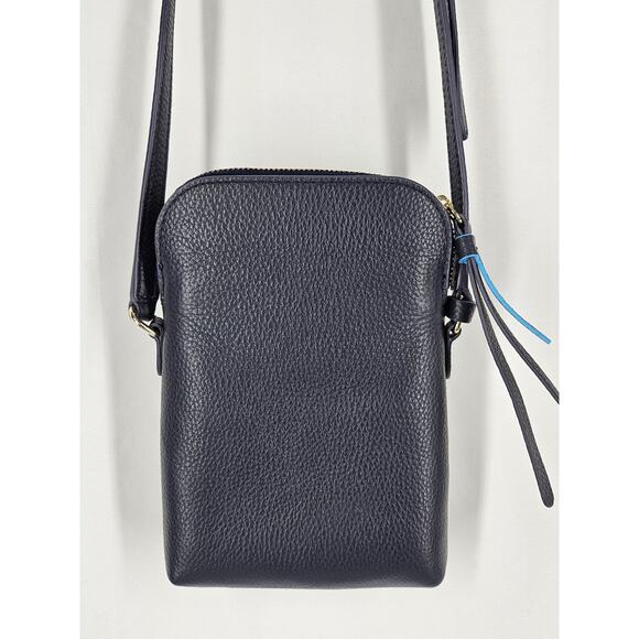 DRAPER JAMES WOMEN'S BLUE LEATHER SHOULDER CROSSBODY SMALL PURSE - Picture 2 of 14